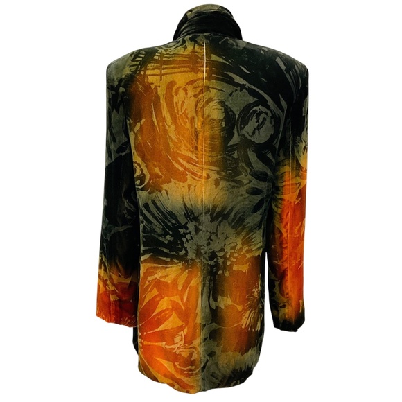 AVANT TOI BLACK / ORANGE VELVET JACKET - Picture 3 of 5